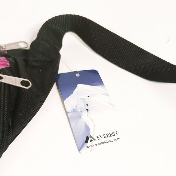 Everest Signature Waist Fanny Pack Black Pink Adjustable Waist - Picture 4 of 4